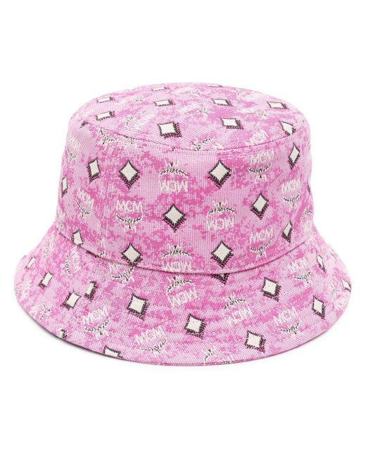 MCM Jacquardprint Bucket Hat in Pink Lyst