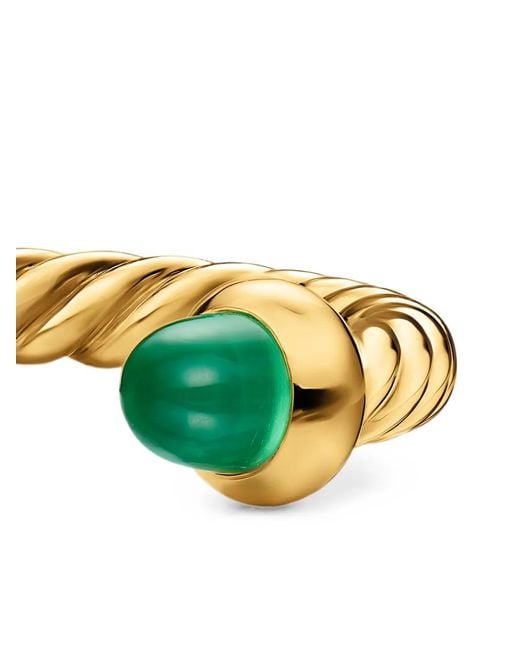 David Yurman Green Cablespira Emerald Ring
