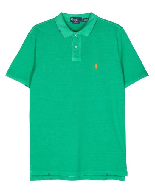 Polo Ralph Lauren Polo Pony-embroidered Polo Shirt in het Green voor heren