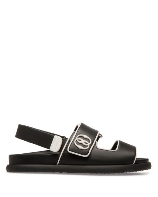 Bally Black Piped-trim Leather Sandals