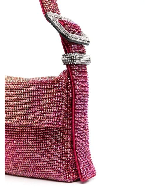 Benedetta Bruzziches Red Vitty La Mignon Crystal-embellished Shoulder Bag