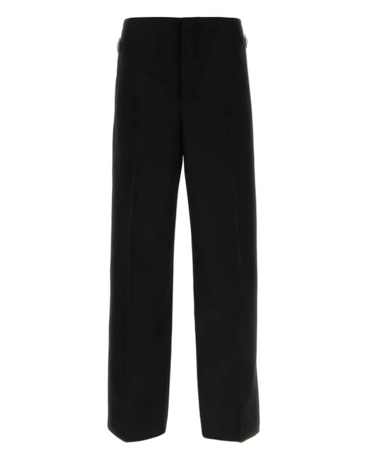 Alexander McQueen Wollen Broek Met Gespdetail in het Black voor heren