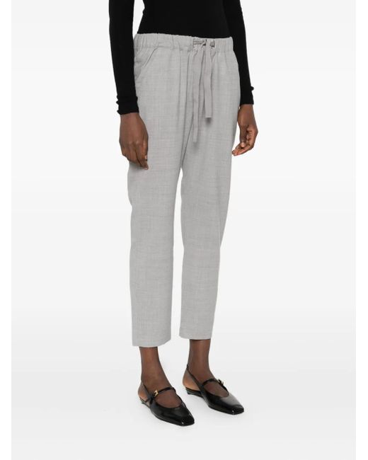 Marc O' Polo Gray Drawstring-Waist Trousers