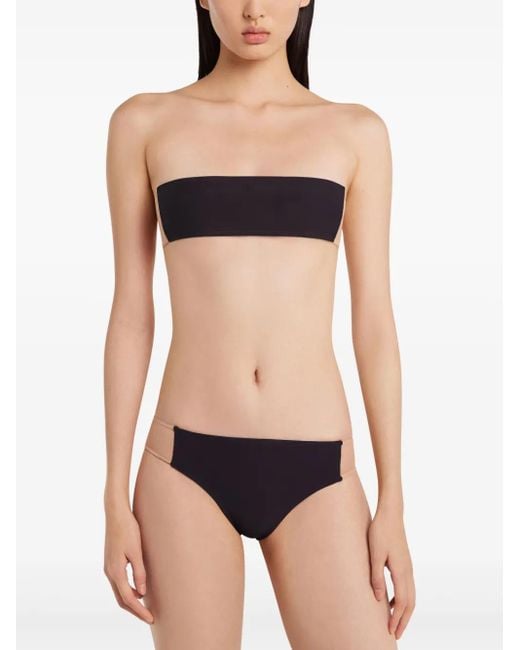 Courreges Black Illusion Bikini Set