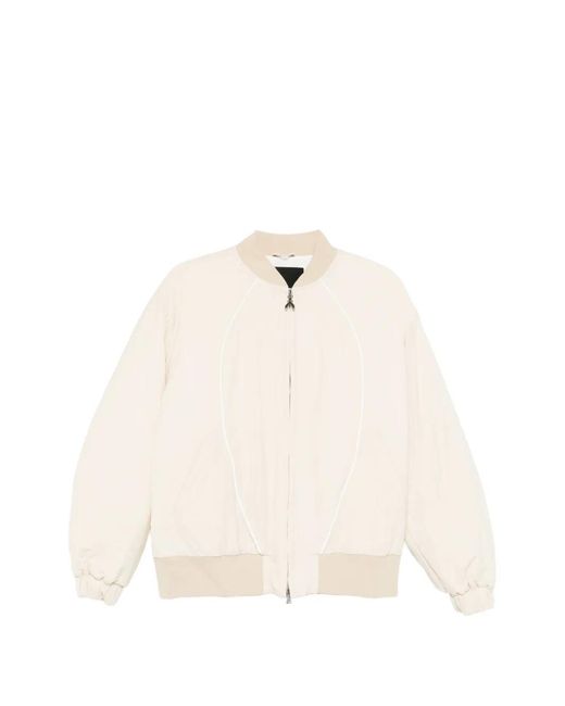 Patrizia Pepe Natural Panelled Bomber Jacket