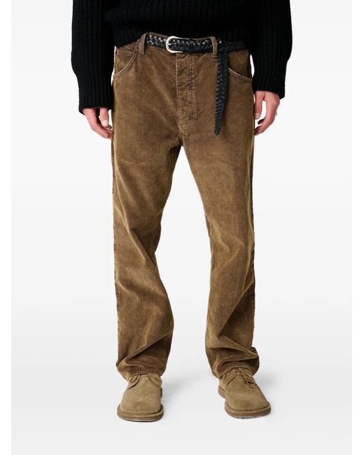Studio Nicholson Natural Woodstock Five-Pocket Corduroy Trousers for men
