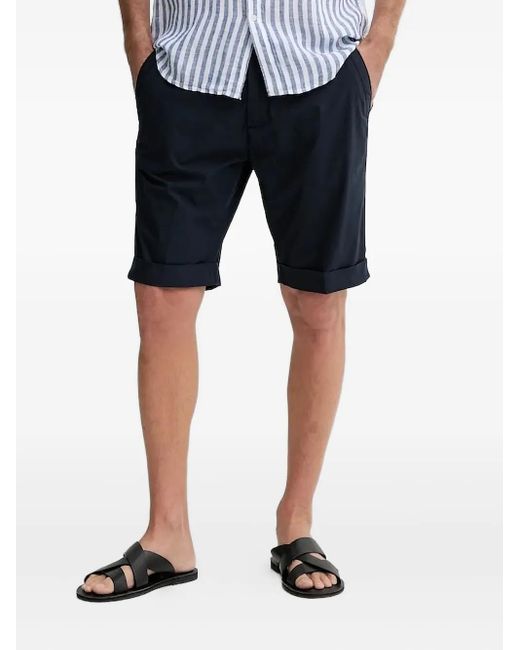 Liu Jo Blue Cuffed Chino Shorts for men