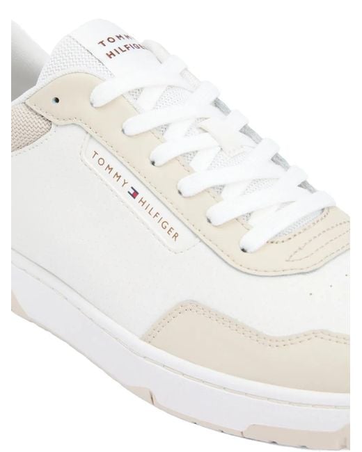 Tommy Hilfiger White Logo Sneakers for men