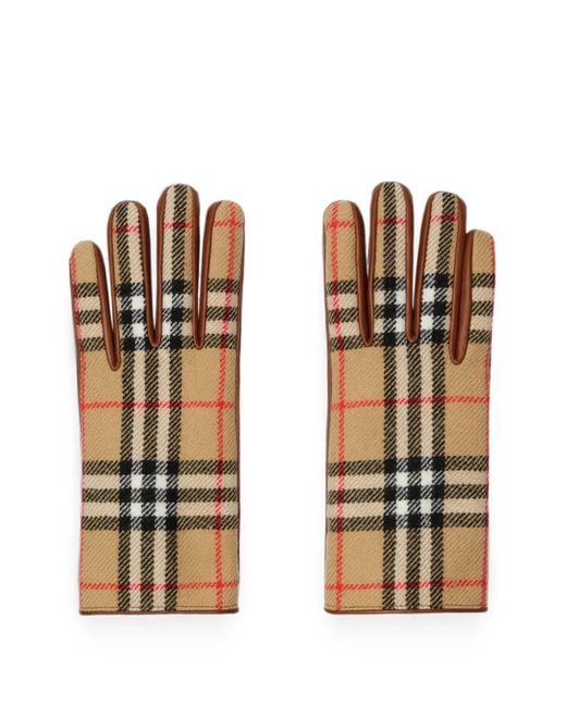 Burberry Natural Check-Pattern Gloves for men
