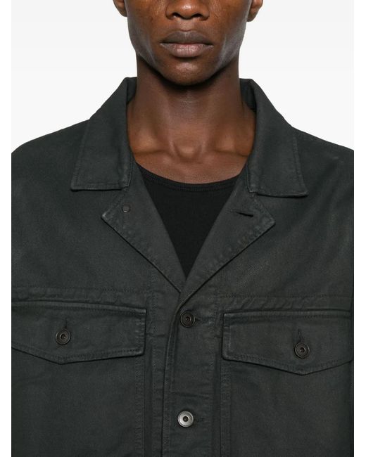 Lemaire Black Cotton Shirt Jacket for men