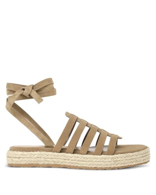 Gianvito Rossi Metallic Pompei Tie-Fastening Espadrille