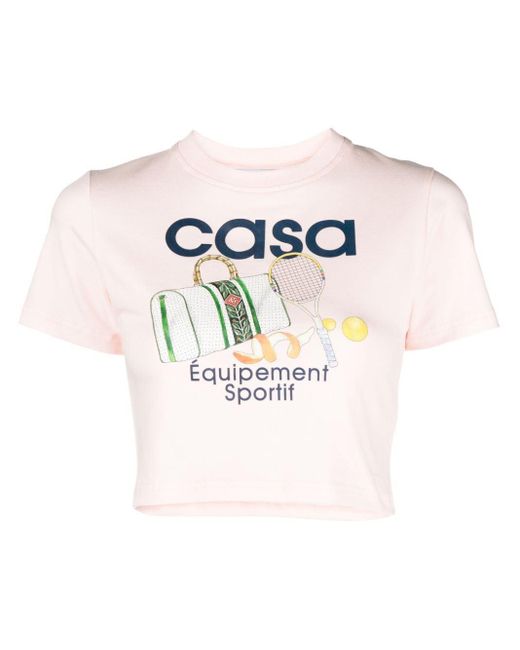 T-shirt Equipment Sportif crop Casablancabrand en coloris White