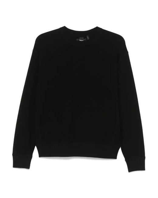 Theory Trui Met Ronde Hals in het Black voor heren