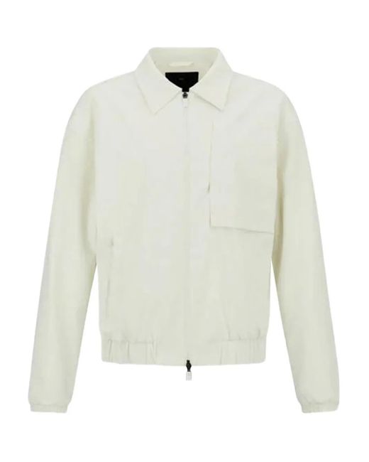 Giacca-Camicia Con Zip di Laminar in White da Uomo