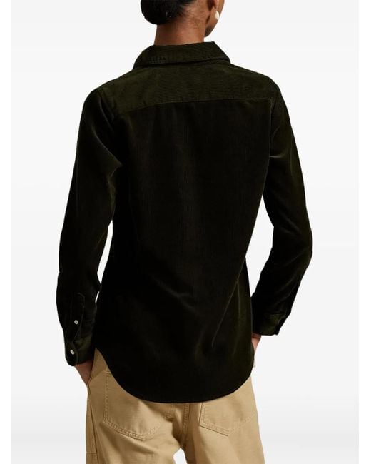 Polo Ralph Lauren Black "Woven Sport Shirt"Wale Str Couduroy