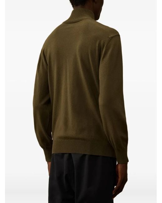 Pull À Col Zippé Et Détail Verre Signature C P Company pour homme en coloris Green
