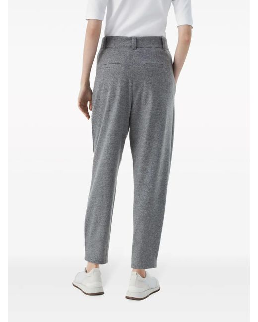 Brunello Cucinelli Broek Met Toelopende Pijpen in het Gray