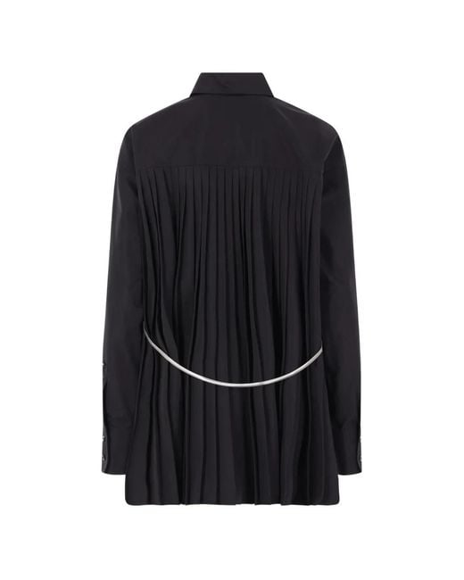 Max Mara Blue Chemise Plissée Dans Le Dos