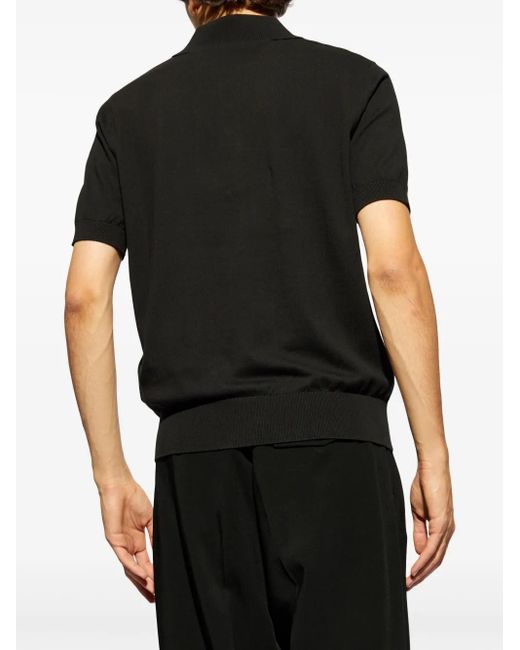 DSquared² Black Logo Patch Polo Shirt for men