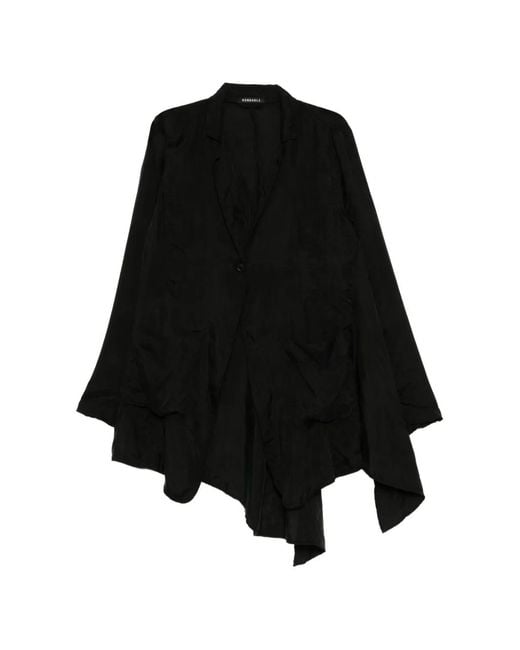 Rundholz Black Asymmetric-Hem Jacket