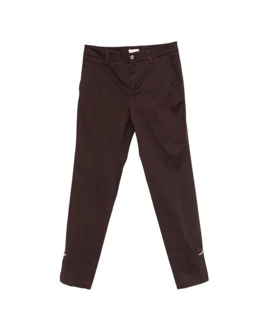 Liu Jo Brown Embellishment Trousers