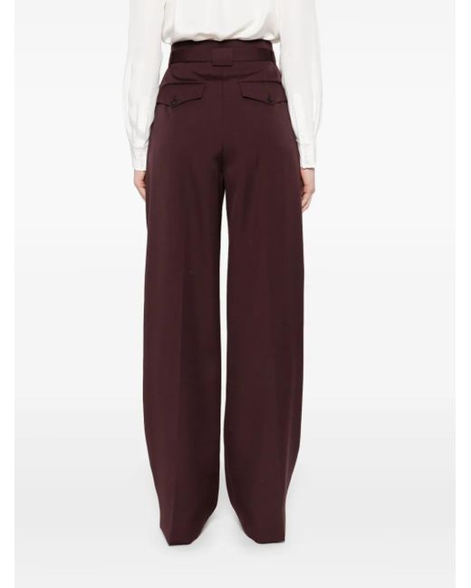 Lanvin Purple Pleated Trousers
