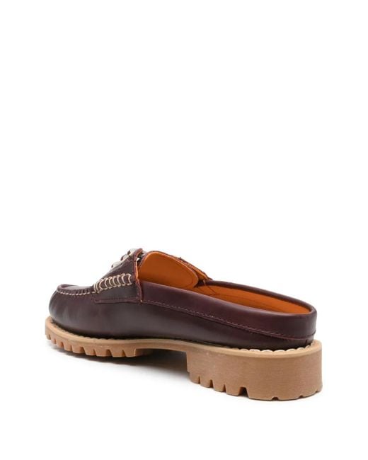 Timberland Brown Leather Slipper Mules for men