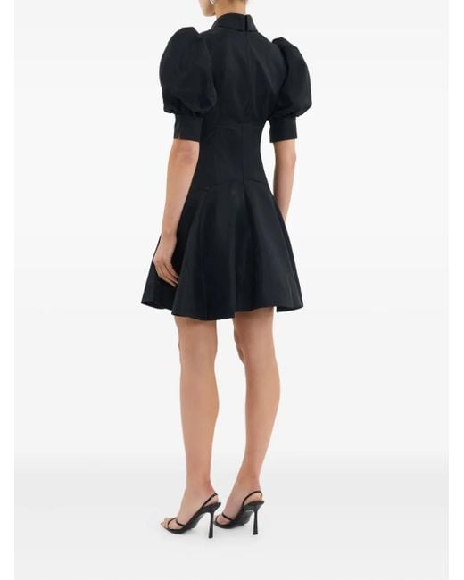 Robe Courte Narcissa À Manches Bouffantes Rebecca Vallance en coloris Black