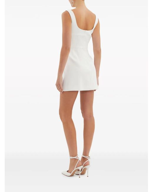 Rebecca Vallance White Delaney Draped Minidress