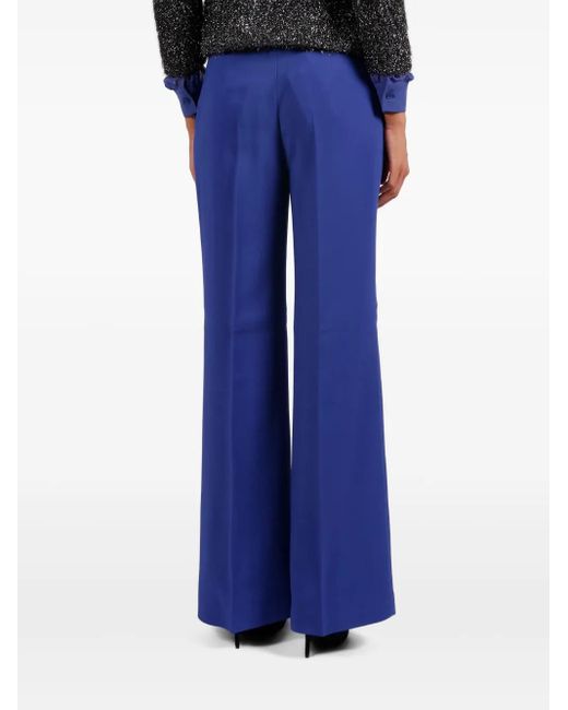 Alberta Ferretti Blue Straight-Leg Trousers