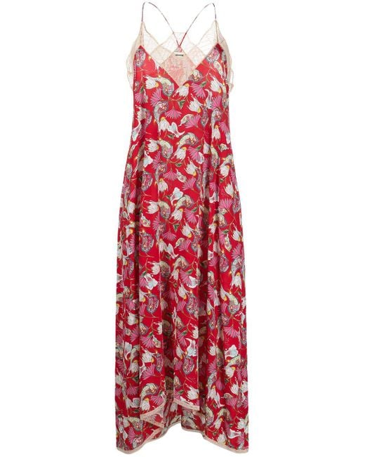 Zadig & Voltaire Red Risty Paisley Psyche Dress
