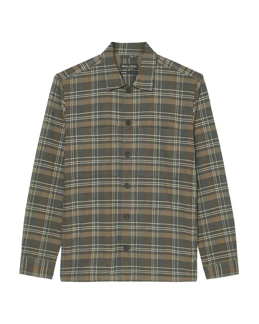 Marc O' Polo Green Plaid Button-Up Shirt for men