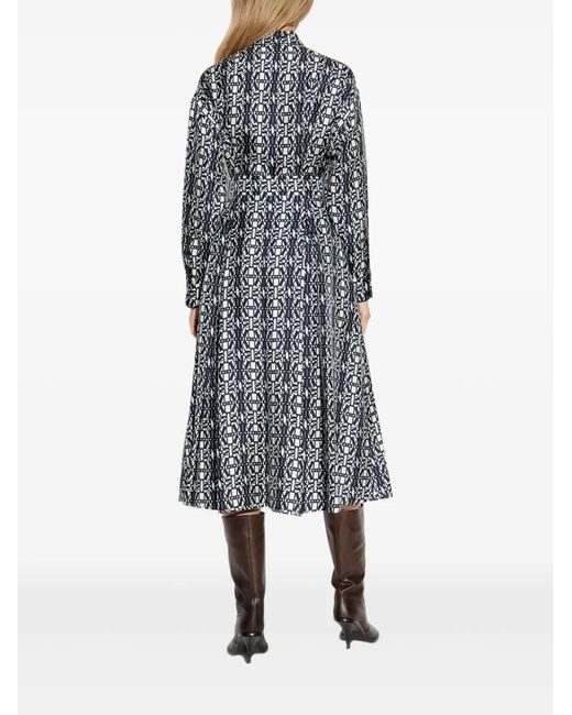 Max Mara Gray Esploso Patterned Dress