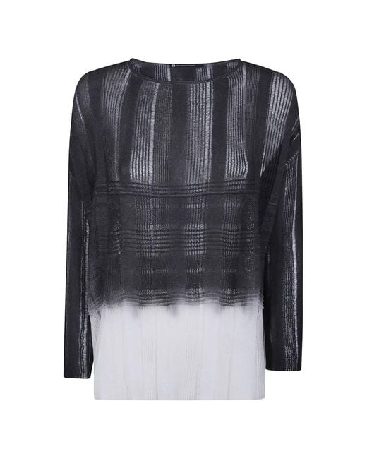Pierantoniogaspari Black Striped Sweater