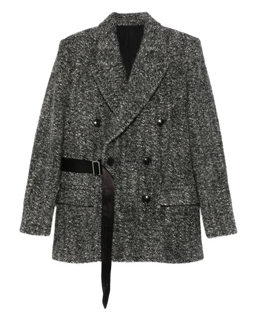 Isabel Marant バックル ツイードジャケット Gray
