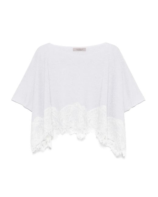 D.exterior レースディテール トップ White