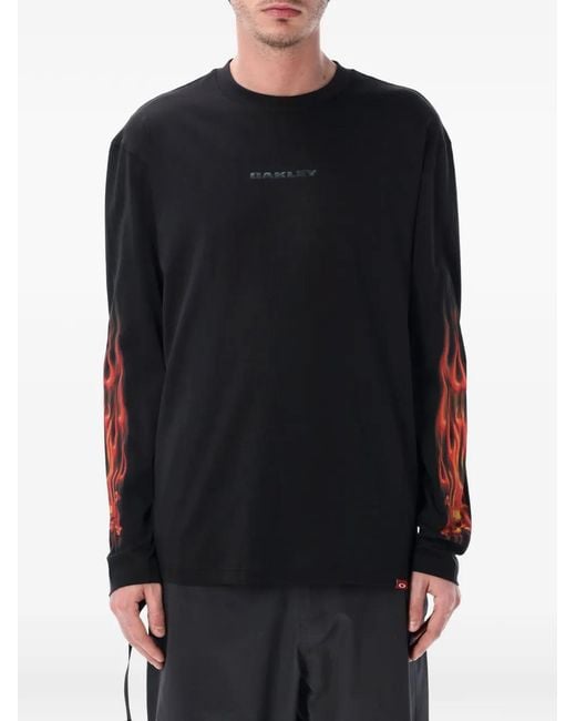 Oakley Black Heritage Flame T-Shirt for men