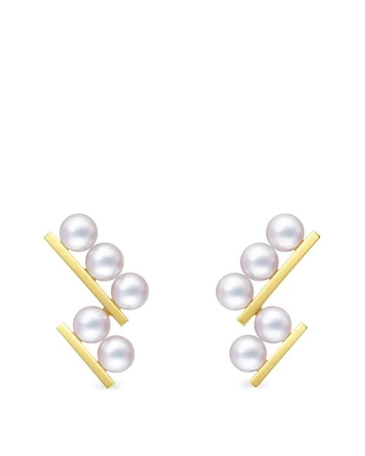 Tasaki White Balance Step Neo Pearl Earrings