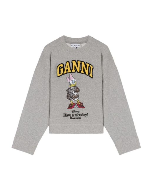 Ganni X Disney Graphic-Print Sweatshirt in White | Lyst