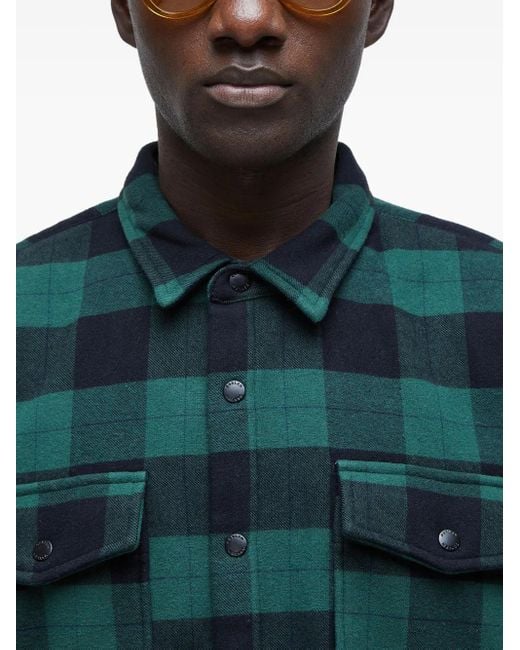 Osklen Blue Check-Patterned Shirt for men