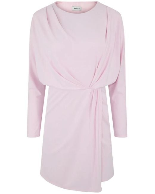 Abito Asimmetrico A Maniche Lunghe di Jonathan Simkhai in Pink