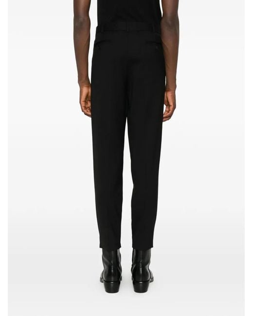MEDEA Black Pleat-Detail Trousers for men