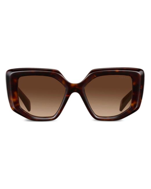 Prada Brown Symbole Oversize-frame Sunglasses