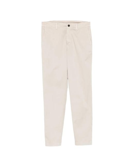 Eleventy White Button Trousers for men