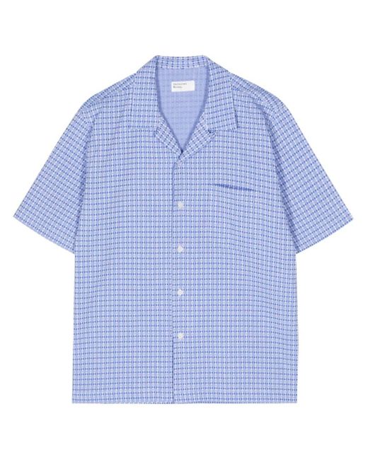 Universal Works Blue Road Textured Cotton Shirt for men