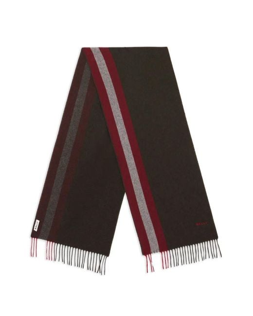 Bally White Ribbon Fringed Scarf for men