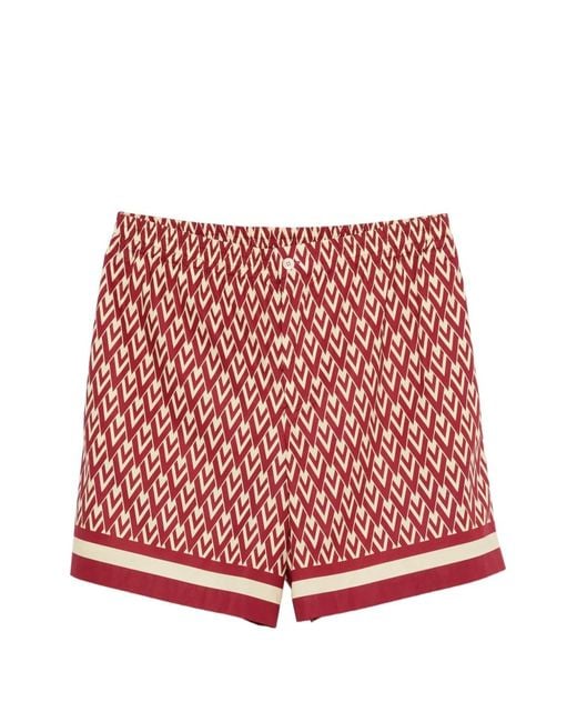 Valentino Garavani White Toute La V-Print Bermuda Shorts for men