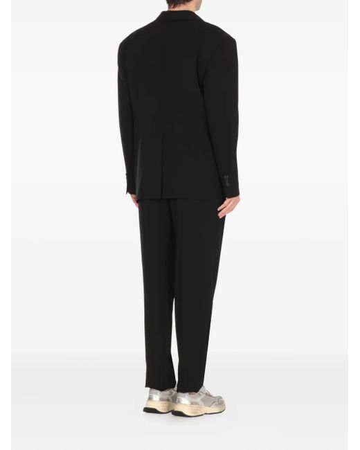 DSquared² Black Double-Breasted Peak-Lapel Suit for men