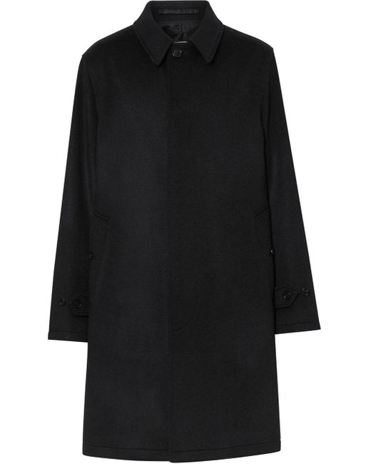 Cappotto corto Moorgate in lana e cashmere da Uomo di Burberry in Blu | Lyst