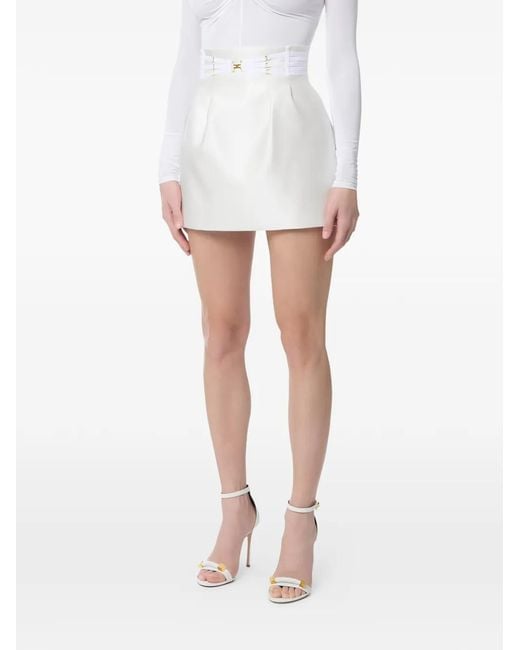 Elisabetta Franchi White Mini Skirt